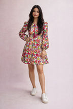 Cotton Flare Mini Dress