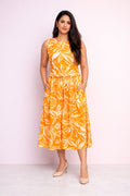 Orange culottes coord set for women – stylish summer outfit