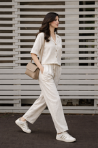 Solid rayon relaxed coord set for women – breathable summer outfit